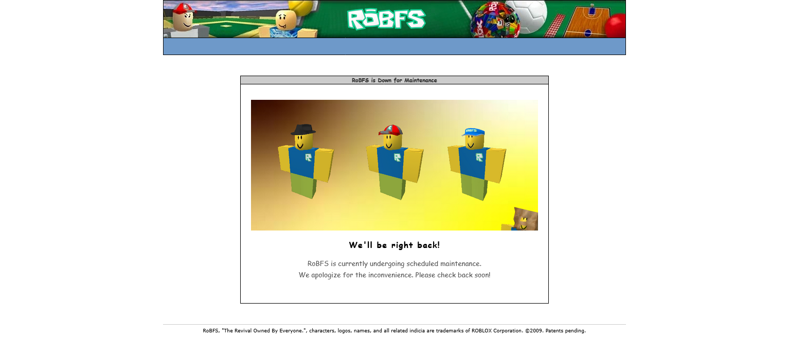RoBFS Maintenance Panel